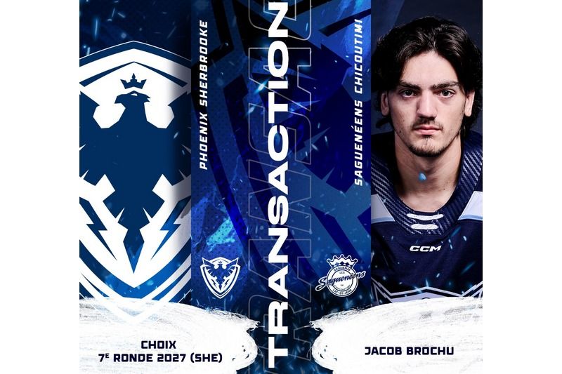 Transaction du Phoenix de Sherbrooke : Jacob Brochu prend la route de Chicoutimi